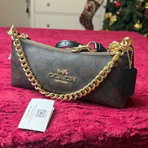 New Coach charlotte in signature canvas Shoulder Bag